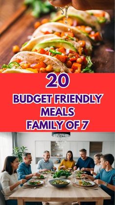 Budget Friendly Meals Families, Dinner Ideas On A Budget, Cheap Family Dinners, Budget Friendly Meals, Affordable Meals, Family Of 7, Vegetarian Tacos