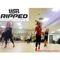 a group of people are dancing in a dance studio with the words ripped on it