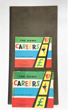 two game boards sitting next to each other on top of a white surface with the words, the game career