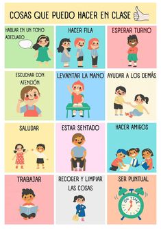 the spanish poster shows different types of people