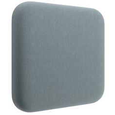 the back side of a gray chair cushion