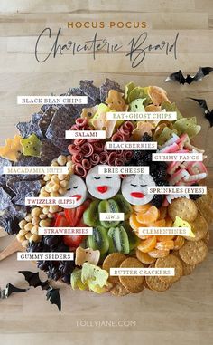 a platter filled with lots of different types of food