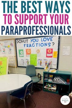 the best ways to support your paraprofessions are you love fractions?