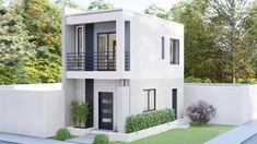 this is a 3d rendering of a modern house