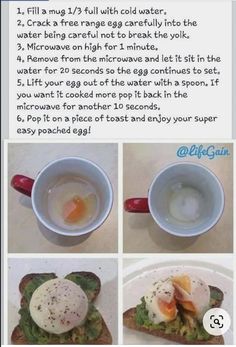 the instructions for how to make an egg sandwich