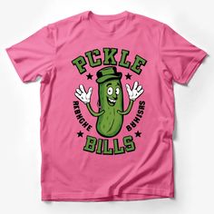 Pickle Bills Funny Cartoon Pickle Mascot T-Shirt, Casual Green Graphic Tee, Unisex Gift Idea Male T-Shirt Custom graphic T-Shirt.Customize your color Cartoon Pickle, Green Graphic Tee, Maternity Graphic Tees, Classic Movie Characters, Cute T Rex, Bills Shirts, Moon Graphic Tee, Dino Shirt, Animal Graphic Tee