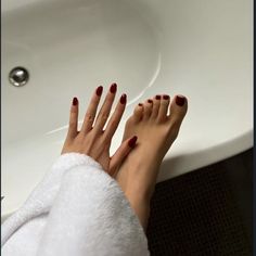 Pedicure Photoshoot Ideas, Red Nails Feet Pedicures, Red Manicure And Pedicure, Pedicure Ideas Red, Foot Nails Ideas, Red Pedicure Ideas, Foot Manicure, Red Pedicure, Fall Pedicure