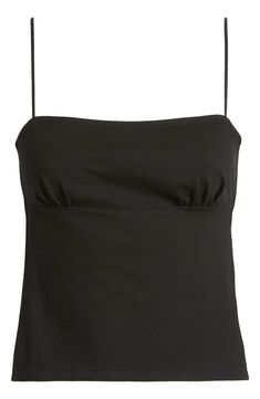 EDIKTED Jinx Open Back Camisole | Nordstrom Sleek Black Camisole Top, Black Seamless Crop Top Camisole, Black Camisole Crop Top With Built-in Bra, Black Y2k Camisole Top, Black Strappy Crop Top Camisole, Black Camisole, Your Back, The Sunshine, Square Neck