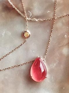 Rhodochrosite Necklace, Body Accessories, Yellow Necklace, Diamond Chain, I Love Jewelry