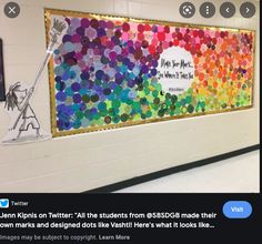 an instagramted photo of a classroom wall with the words,'we can be seen on twitter '