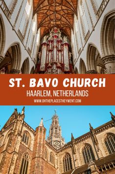 the interior of st bayo church in haarlem, netherlands