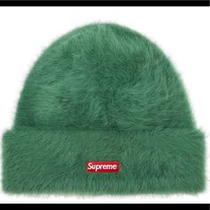 Supreme Kangol Furgora Beanie Dark Green Fw2020. Acrylic Cuffed Beanie With Embroidered Logo On Front And Embroidered Logo Patch On Back. Made Exclusively For Supreme. Condition Is "New With Tags". Shipped With Usps First Class. Grunge Boy Style, Beanies Aesthetic, Supreme Beanie, 2000s Accessories, Designer Beanie Hats, New Era Beanie, Custom Fitted Hats, Supreme Hat, Cool Beanies