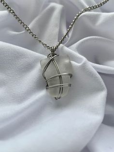 1 inch white seaglass pendat, wrapped in stainless steel wire comes with stainless steel chain of a chosen length. Beautiful piece handpicked from the Great Lakes and wrapped with love and care to always keep a piece of the beach with you. Seaglass Necklace, Beach Jewellery, The Great Lakes, Sea Glass Necklace, Stainless Steel Wire, Sea Glass Jewelry, Beach Jewelry, Great Lakes, Steel Chain