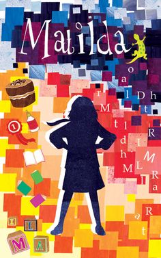 the cover of matilda and the other words in front of her is an illustration of a woman