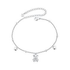 PRICES MAY VARY. 💕【925 STERLING SILVER】: The unique cute teddy bear charm bracelet is made of high quality 925 sterling silver. Hypoallergenic, this adjustable bracelet is nickel free, lead free, cadmium free, safe for sensitive skin and not easily break, tarnish, fade. 💕【UNIQUE DESIGN】: The fashion dainty sterling silver bracelet design with adorable bear and little heart, sparkles in the sun, perfect fit for your wrist. This sterling silver teddy bear bracelet will bring you a lot of attenti Adjustable Silver Jewelry With Paw Print, Elegant Sterling Silver Necklace With Paw Print, Adjustable Heart-shaped Sterling Silver Charm Bracelet, Affordable Silver Charm Necklace With Cat Design, Bear Bracelet, Silver Certificate, Silver Heart-shaped Cat Design Jewelry, Cat Charm Bracelet, Bracelet Wrist