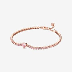 Heart Tennis Bracelet, Bracelet Tennis, Bracelet Pandora, Gold Plated Bracelets, 2023 Vision Board, Pandora Bracelets, 2023 Vision, Pink Bracelet, Girly Jewelry