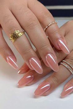 Looking to add some fun and vibrant colors to your nail game? Check out these stunning 32 chrome nail designs! From mesmerizing art to shiny finishes, these trendy styles are sure to make a statement. #nailinspiration #chromenails #nailart Glittery Chrome Nails, Irredescent Chrome Nails, Nails For Rose Gold Dress, Peach Pink Chrome Nails, Peachy Chrome Nails, Crome Nails Peach, Gold Chrome Nails By Skin Tone Range, Chrome Nail Tips, Peachy Pink Chrome Nails