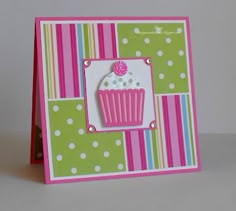 24 Birthday, Cupcake Card, Girl Birthday Cards, Cricut Cards, Creative Corner