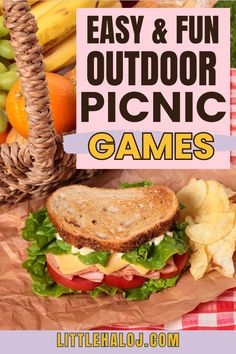 an easy and fun outdoor picnic game for kids