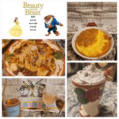 the beauty and the beast food is on display