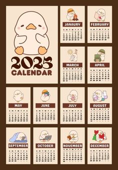 a calendar with cartoon animals on it for the year 2009 and 2012, including an image of