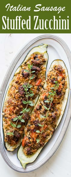 stuffed eggplant with herbs and spices on a white plate, ready to be eaten