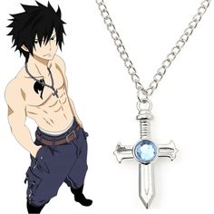 Fans Of Anime Fairy Tail Will Enjoy This Gray Fullbuster Cross Necklace For Sale, Limited Time Only! This Necklace Is Complete With A Box For Storage. If You Have Any Questions Let Me Know And Be Sure To Check Out Our Other Anime Items For Sale! Fairy Tail Gray Fullbuster, Jewelry Props, Anime Necklace, Fairy Tail Gray, Cute Animal Quotes, Anime Items, Gray Fullbuster, Fairy Tale Anime, Metal Choker