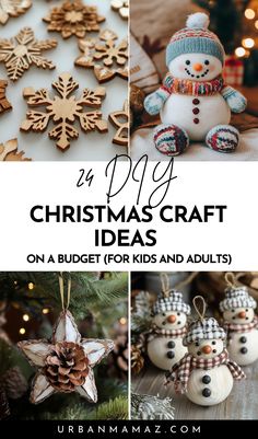 DIY Christmas Craft Ideas on a Budget (for Kids and Adults!) Christmas Crafts To Give Parents, Christmas Crafts For Womens Group, Dig Christmas Crafts, Christmas Craft Adults Diy Projects, Christmas Craft All Ages, Group Christmas Crafts For Adults, December Holiday Crafts For Kids, Kids Holiday Craft Ideas, Holiday Crafts For Adults Diy Projects