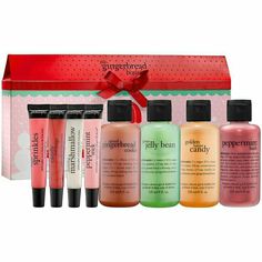 . Philosophy Lip Gloss, Philosophy Beauty, Philosophy Products, Peppermint Marshmallows, Peppermint Sticks, Bath Gift, Holiday Gift Sets, House Gifts, Beauty Favorites