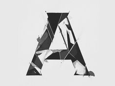 a black and white photo of the letter a