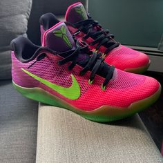 Gently Used Nike Kobe 11 Em Low Mambaacurial No Box Kobe 6 Protro Mambacita, Kobe 11, Nike Kobe 6 Protro Eybl, Mens Shoes Sneakers, Nike Men, Nike Shoes, Pink And Green, Shoes Sneakers, Men's Shoes