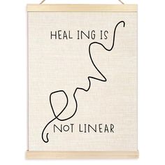 a sign that says healing is not linear