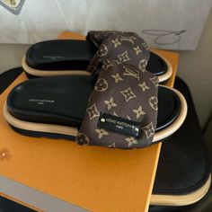 Louis Vuitton Pool Slide Size 39 Louis Vuitton Slides, Shoes Louis Vuitton, Pool Slide, Louis Vuitton Shoes, Pool Slides, Limited Time, Slides, Slippers, Louis Vuitton