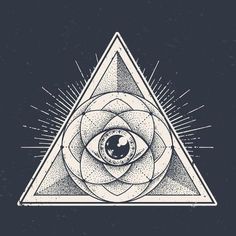 an all seeing triangle with the eye inside