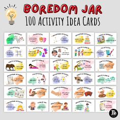 the boredom jar 100 activity idea cards