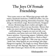 the joys of female friends book cover with an image of two women and one man