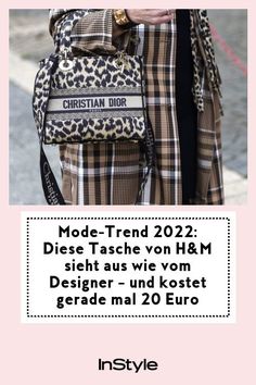 Auch wenn diese Tasche von H&M gerade einmal 20 Euro kostet, sieht sie aus wie das Designer-Modell von Dior. Shoppe hier den Mode-Trend für 2022. #instyle #instylegermany #hm #tasche #designer 20 Euro, Christian Dior, Dior