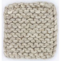 a white knitted square on a white background