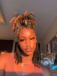 Locs With Highlights Black Women, Pineapple Loc Style, Natural Locs Hairstyles For Women, Dyed Locs Black Women, Cute Loc Styles For Women, Short Locs Hairstyles For Women, Black Women With Locs