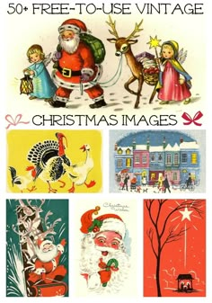 an old fashioned christmas card with santa claus