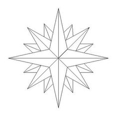 the outline of a snowflake is shown in black and white