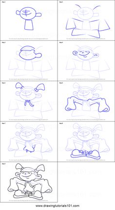 how to draw cartoon characters step by step instructions for children and adults with pictures on them