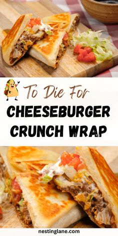 cheeseburger crunchwrap is an easy way to use up leftover tortillas