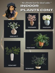 an advertisement for plants that are in vases