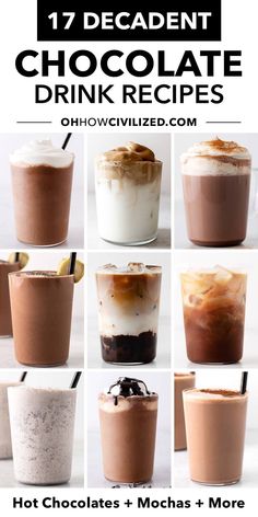 chocolate drink recipe for hot chocolates and mochas