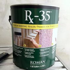 a can of r - 35 is sitting on a table