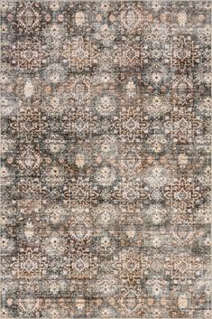 an area rug with many different colors and patterns