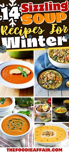 Winter Soup Recipes that will keep you cozy warm this chilly season! There are 14 delicious belly warming recipes to try from this collection! Warming Recipes, Winter Soup Recipes, Recipes For Winter, Winter Soup Recipe, Winter Soup, Winter Soups, Recipes To Try, Hearty Soups, Food Pin