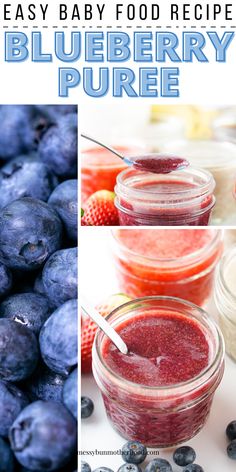 Blueberry Puree for Baby Baby Chicken Puree Recipe, Blueberry Puree Baby Food, Baby Meat Puree Recipes, Puree Baby Food Recipes Stage 1, Baby Food Recipes Stage 1 Homemade, Blueberry Baby Food Puree, Baby Purees Stage 1, Stage 1 Baby Puree Recipes, Baby Puree Recipes Stage 2