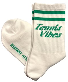 Our Cutest Athletic Socks 3/4 length and are totally fierce yet sweet at the same time. BLENDED FOR COMFORT: The custom blend of cotton, nylon, polyester, and spandex makes these socks breathable, soft, and incredibly comfortable on and off the court. The high-quality construction means these socks provide a great fit for all-day comfort. Even cute with one of our hats! Retro Socks, Pretty Socks, Tennis Socks, Vintage Socks, Tennis Gifts, Custom Socks, Cute Socks, Striped Socks, Tube Socks